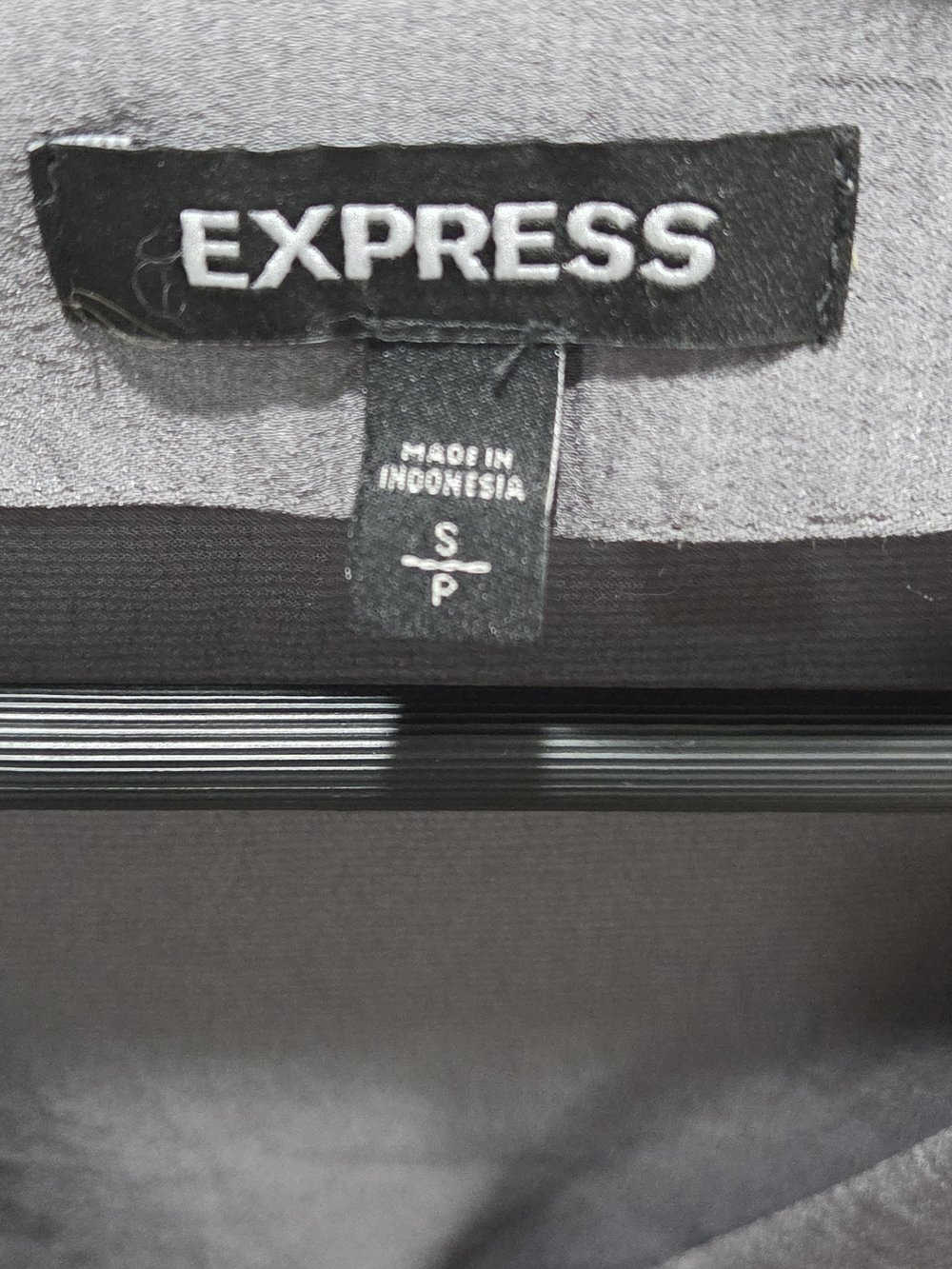 Express Women’s Gray Wrap Peplum Top - Picture 6 of 7